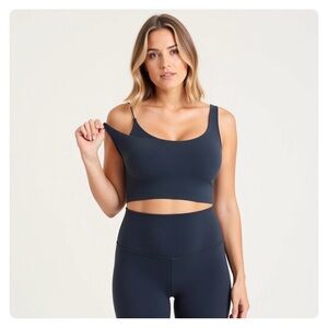 Women's Crissova V latch Nursing Navy Crop Tank Top